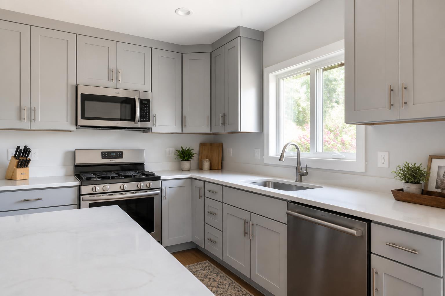 Kitchen Cabinet Painting after